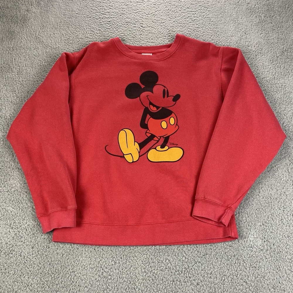 Junk Food Micky‎ Mouse Sweatshirt Adult Small Graphic Pullover Crewneck Disney